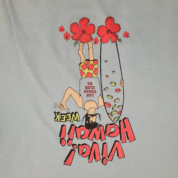 Vintage 1993 Las-Vegas Club Surfer Shirt XL 23x28 Hawaii - Picture 12 of 16